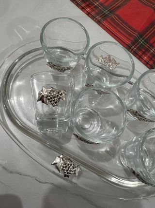 Set 6 Bicchierini da Liquore con Vassoio