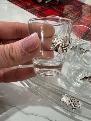 Set 6 Bicchierini da Liquore con Vassoio