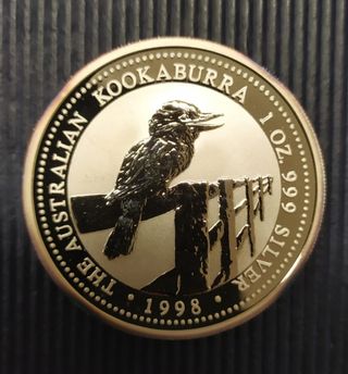 Australia -Kookaburra argento PROOF -anno 1998
