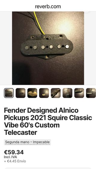 Aria Telecaster upgraded c/Classic Vibe, impecable