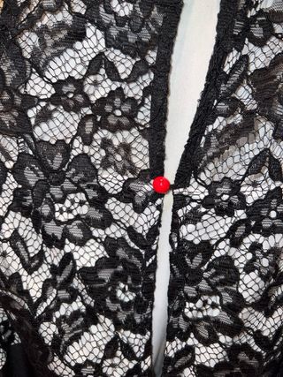 Vestido largo negro y rojo