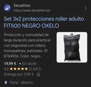 Kit Protección Oxelo + Casco Negro