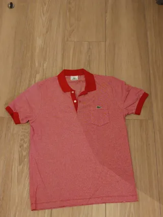 Polo Lacoste Algodón Original Talla M Roja