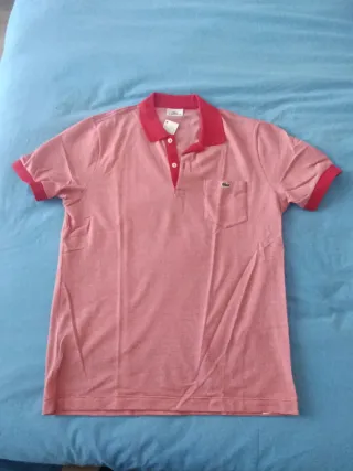 Polo Lacoste Algodón Original Talla M Roja