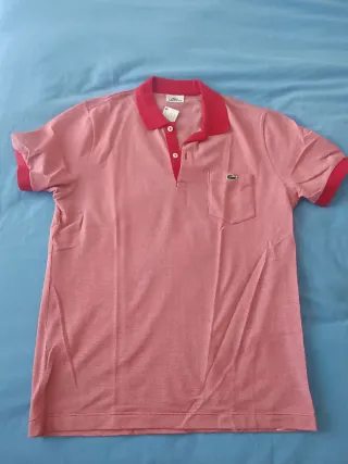 Polo Lacoste Algodón Original Talla M Roja