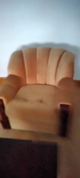 Mueble salón completo madera +sofá+2 sillones