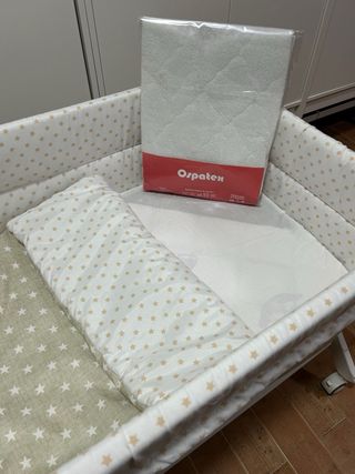 Minicuna bebé con ruedas - plegable