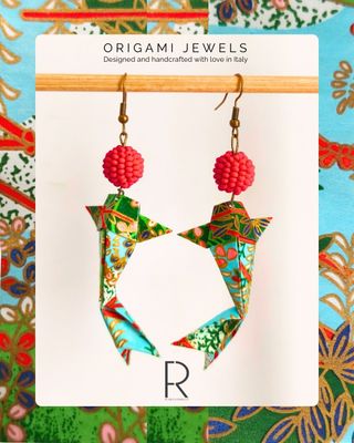Orecchini Origami Carpa Koi fatti a mano