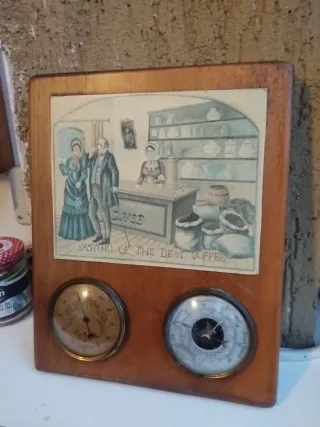 Stazione meteo vintage in legno