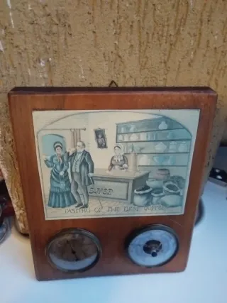 Stazione meteo vintage in legno