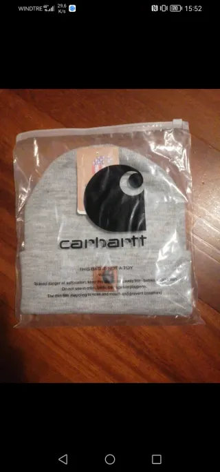 Cappello Carhartt Grigio Invernale Uomo