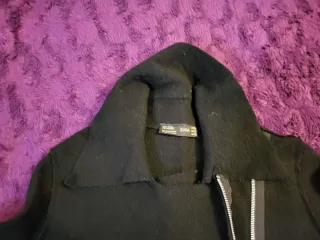 Chaqueta Zara Algodón Negra Talla L