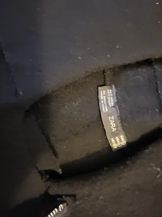 Chaqueta Zara Algodón Negra Talla L