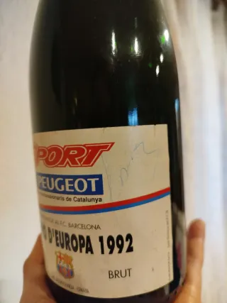 Botella Cava Wembley 92 Firmada Cruyff Guardiola