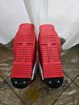 Scarponi sci Tecnica Racer vintage rossi taglia 5