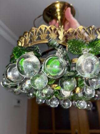 Lámpara Vintage Cristal y Metal