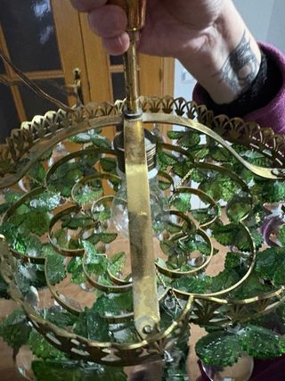 Lámpara Vintage Cristal y Metal