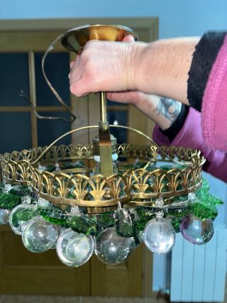 Lámpara Vintage Cristal y Metal