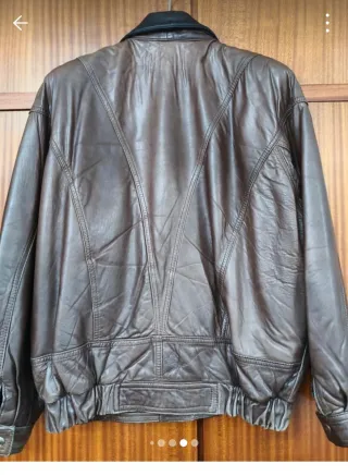 Cazadora Piel Ovino Hombre Marrón