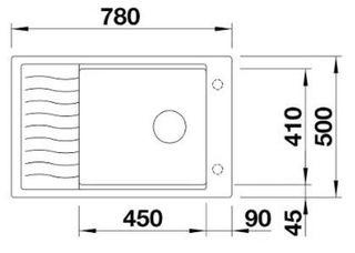 Fregadero Marca BLANCO Silgranit 78x50 cm