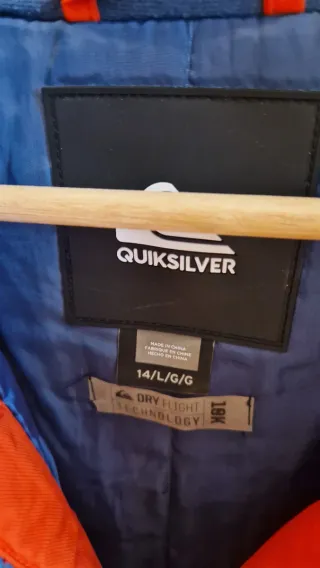 Chaqueta esquí niño Quiksilver naranja/azul T14