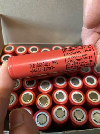 LG Baterías ICR18650HE2 HEL 2500mah