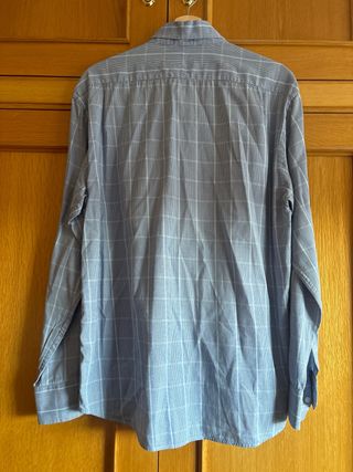 Camisa Pedro del Hierro cuadros azul y blanco