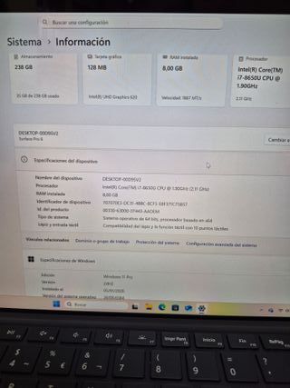 Microsoft Surface Pro 6 - i7 8650U - 8gb Ram 256Gb