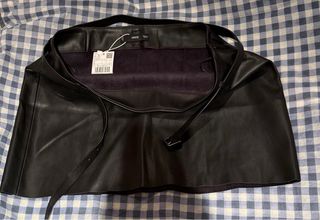 Minifalda efecto piel Mango Talla L #mango