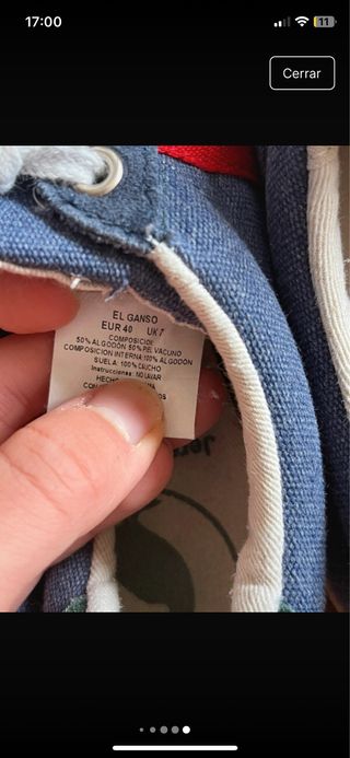 Zapatillas El Ganso Hombre Azul/Rojo