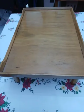 Vassoio/Tavolino da letto vintage legno