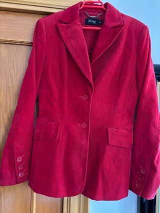 Blazer pana Mango rojo talla M