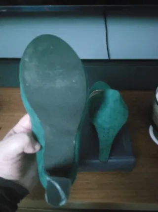 Zapatos de tacón verdes