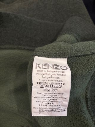 Sudadera Kenzo Verde con Tigre Multicolor