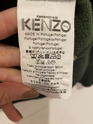 Sudadera Kenzo Verde con Tigre Multicolor