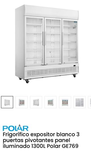 Frigorífico expositor blanco 3 puertas