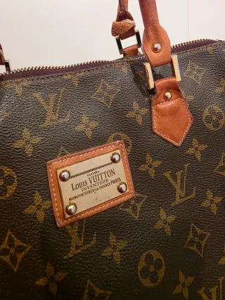 Borsa Louis Vuitton Speedy Marrone Beige