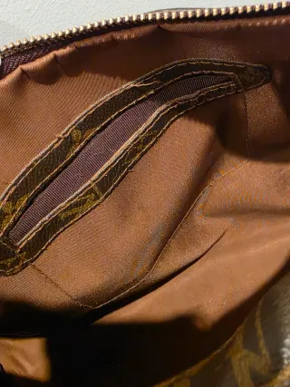 Borsa Louis Vuitton Speedy Marrone Beige