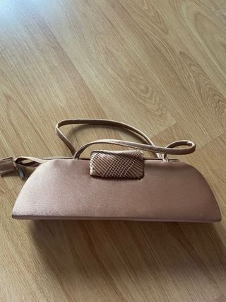 Bolso de fiesta marrón mujer