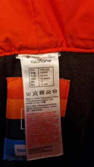 Pantalón de esquí Wedze naranja T12 años