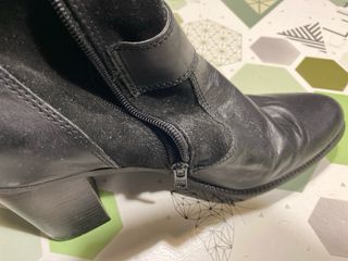 Stivali donna neri in pelle e camoscio