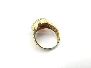 sello oro 18k con piedra con circonita