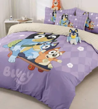 Funda Nórdica Bluey Polyester Morado