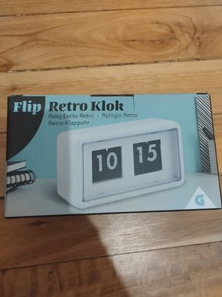 Reloj Flip Retro Klok Blanco Nuevo