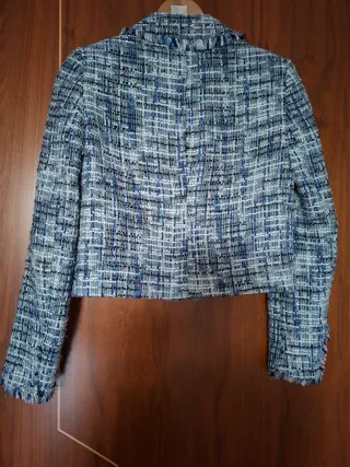 Chaqueta Tweed Azul &me unlimited