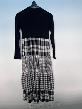 Vestido Desigual largo cuadros.