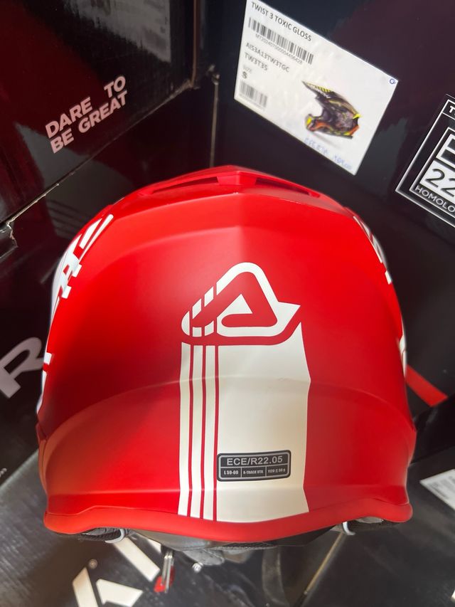 Casco Moto L Cross Acerbis Fibra