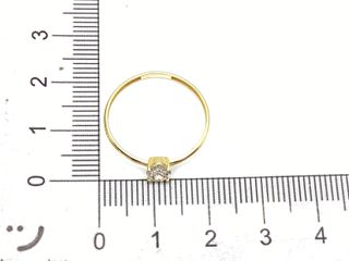 sortija oro 18k con piedra con diamante de laboratorio