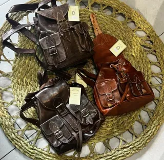 Mochilas de cuero auténtico