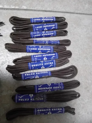 Lacci scarpe 50 cm neri e marroni